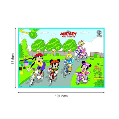 RATNA'S My Colouring Mat Disney & Marvel Theme for Kids Washable and Reusable Coloring Kit, Big Size Mat  DIY Painting Kit 