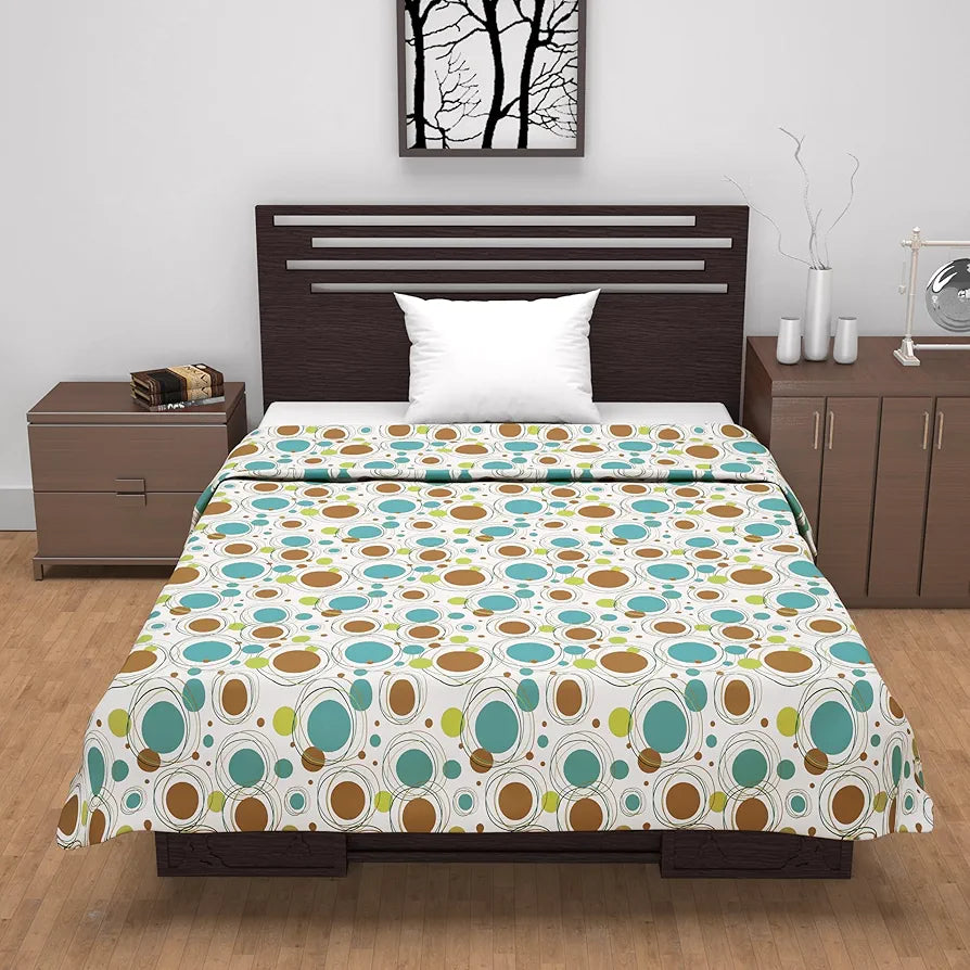 Divine Casa Reversible Cotton AC Blanket Single Bed Dohars Soft Light Weight All Season Dohar TC - 144 Colour Multi color