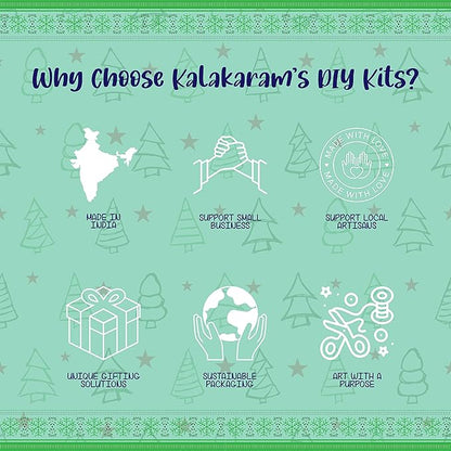 Kalakaram Diy Christmas Cheer Craft Box | Wonderful Mix of 6 Craft Activities | Christmas Theme Craft Kit | Diy Kit for Kids | Activity Kit for Kids