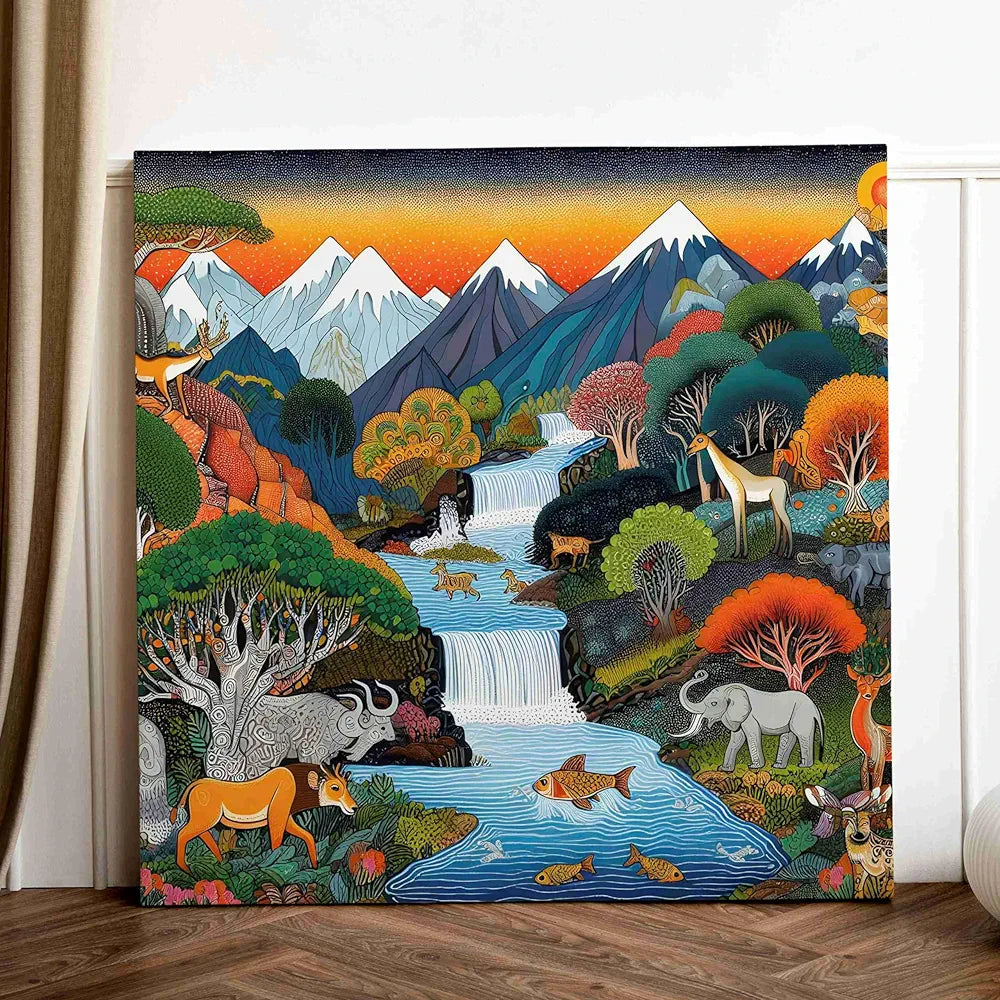 Livin'luxe Paintings Jungle Modern Art Canvas Home Decor Wall Paintings With Frame Painting CR-303