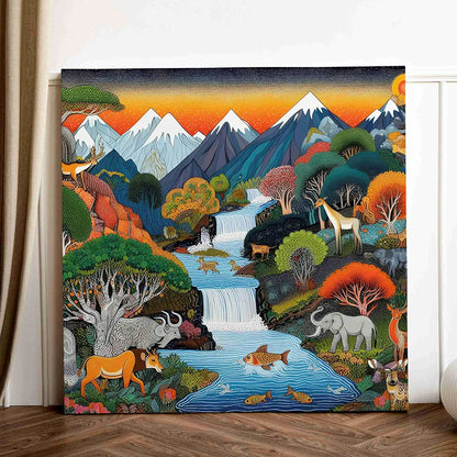 Livin'luxe Paintings Jungle Modern Art Canvas Home Decor Wall Paintings With Frame Painting CR-303