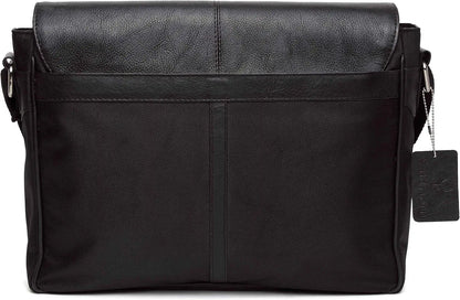 WildHorn Leather 13 inch Laptop Messenger Bag for Men I Padded Laptop Compartment I Adjustable Strap I Dimension: L- 14inch H- 10.5 inch W- 3.5inch