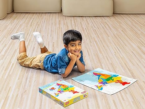 Funskool Play Read & Learn India Toy Map Educational 104 Pieces Puzzle