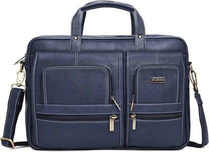 WildHorn® Classic Leather Laptop Messenger Bag for Men I Office Bags I Travel Bags I Carry Handle with Adjustable Strap I DIMENSION : L-16 inch W-4 inch H-12 inch