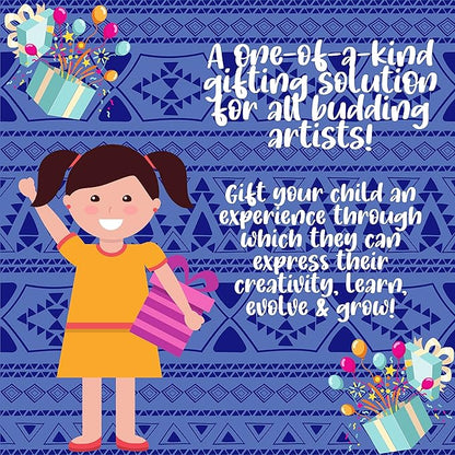 Kalakaram Paint Your Own Warli Art Serving Tray | Diy Serving Tray Painting for Adults and Kids