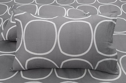 Huesland by Ahmedabad Cotton 144 TC Cotton Pillow Cover Set of 2 | Grey