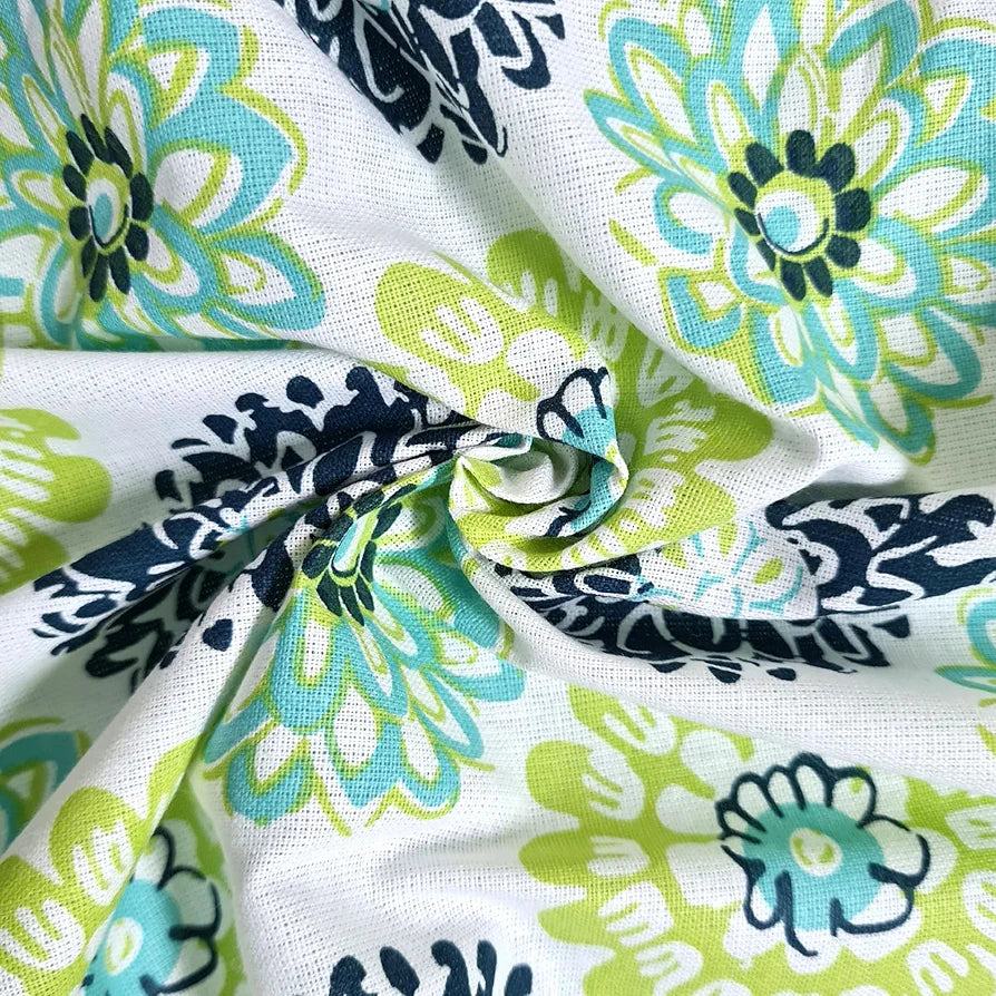 Divine Casa 144 TC 100% Cotton Single Bedsheet with 1 Pillow Cover  Flral Pattern Colour Calery