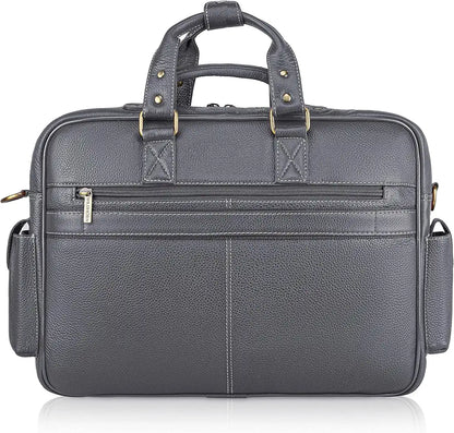 WildHorn Leather Laptop Bag for Men/Office Bag for Men | Fits Upto 15.6 Inch Laptop/MacBook | Laptop Messenger Bag/Leather Bag for Men I Dimension : L-16 inch W-4 inch H-13 inch
