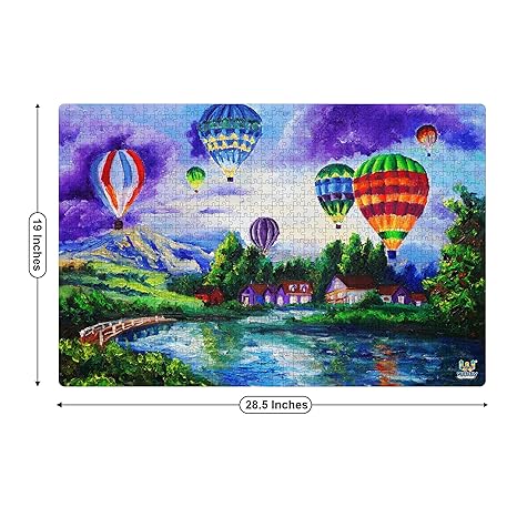 Webby Hot Air Balloons Wooden Puzzle for Teenager Fun & Challenging for Adult & 14+ Kids 1000 Pieces
