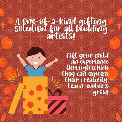 Kalakaram Make Your Own Lippan Art Pen Stand | Pen Stand Canvas for Adults and Kids | Craft Diy Kit for Kids | Traditional Painting Kits