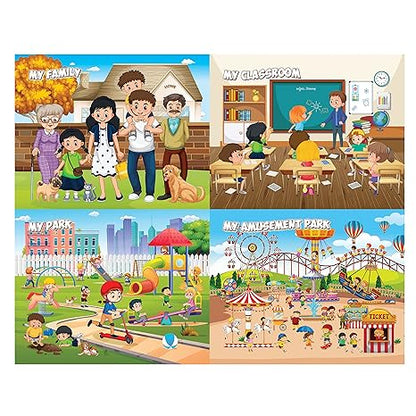Funskool Play & Learn My Memorable Moments 4in1 Educational 4x30 Pieces Puzzle