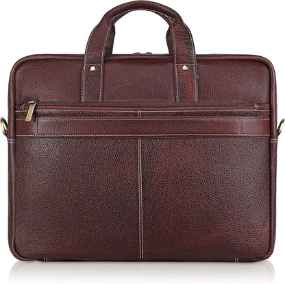 WildHorn Leather 15 inch Laptop Messenger Bag for Men I Padded Laptop Compartment with Adjustable Strap I Extra Zip Compartments I DIMENSION : L-16 inch W-3.2 inch H-13 inch