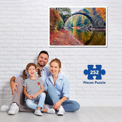 Mini Leaves 252 Piece Wooden Puzzle for Kids & Adults | Kromlau Park, Saxony Germany Jigsaw Puzzle | Educational Games & Puzzles