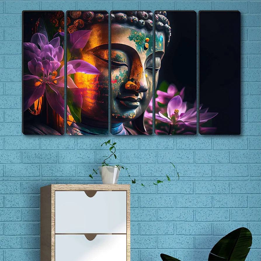 Livin'luxe Multiple Frames Buddha religious Wall Painting XL35307