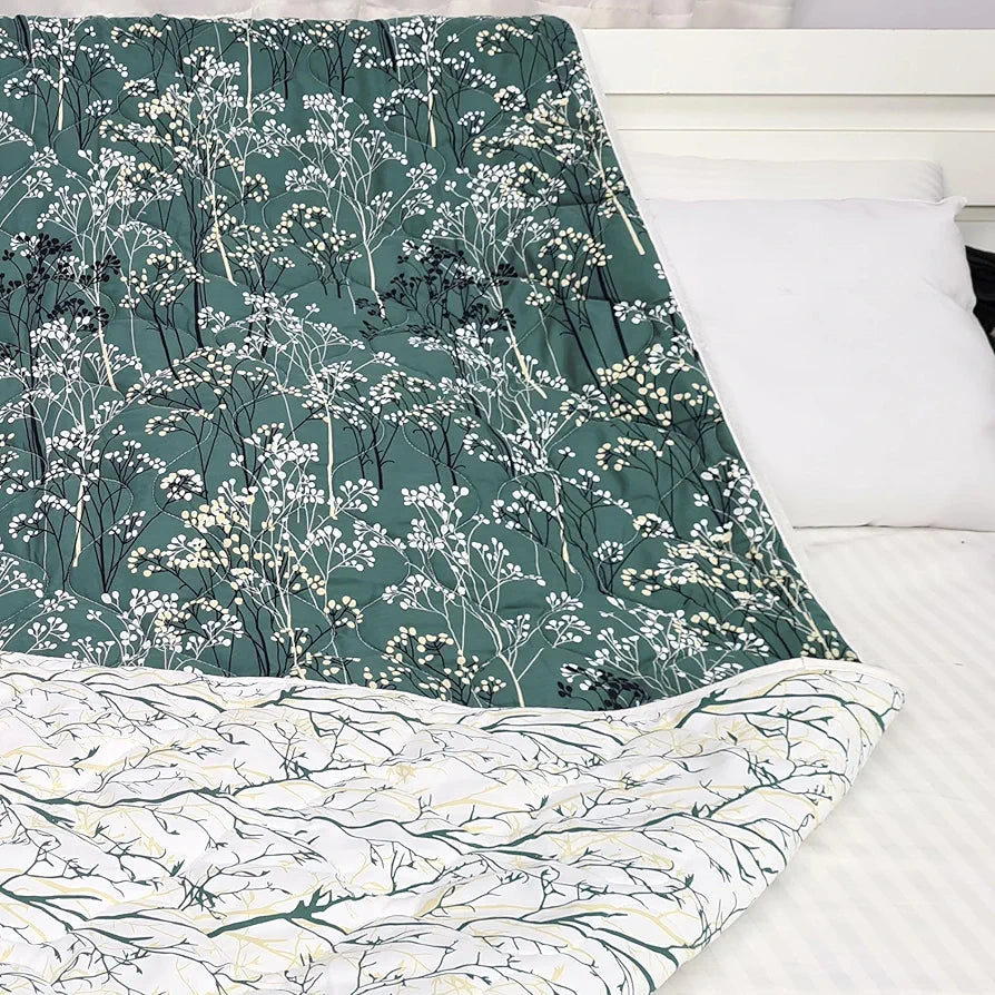 Divine Casa 150 GSM Microfiber Reversible Double Bed Comforter Size 254 x 230 cm Ultra Soft Lightweight All-Season Blanket Colour Beetle Grey