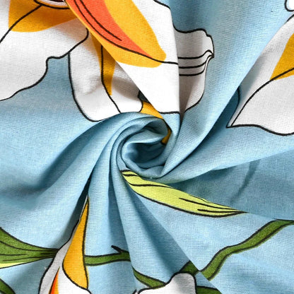 Divine Casa Floret 100% Cotton Single Dohar 120 GSM Soft & Lightweight Throw Blanket Colour Wildflower Charm