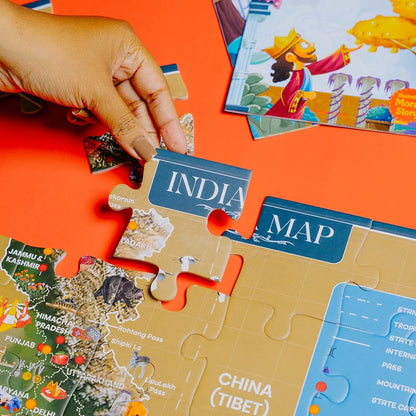 NESTA TOYS - Floor Puzzle & Game - India Map, Jigsaw & Toddler Puzzles, Educational Toy, Gifts for Boys & Girls Ages 3, 4, 5, 6, 7 | Geography for Kids 