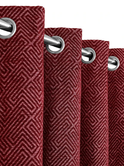 Saral Home Pacman Saral Home Chenille Blackout Window Curtains 2pc Mehroon