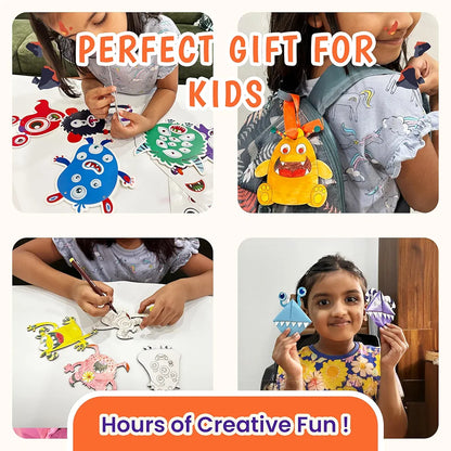 The Curious Bees Monster Mash-Up Activity Box | Fun and Learning Craft Kit for 5+ Year Olds | Creative DIY Fun Activity Kit for Boys & Girls | Ideal Gift for Early School-goers | 4-in-1 Activity Box