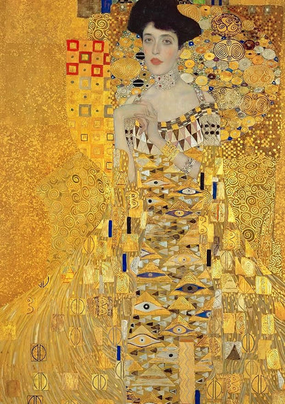 91knots the Lady in Gold by Gustav Klimt Wooden Jigsaw Puzzle (140 Pieces) for Adults and Kids | Hokusai's Artwork