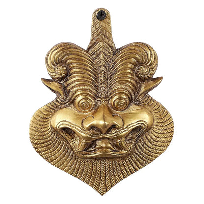 Two Moustaches Yali Brass Wall Hanging Evil Eye Protector
