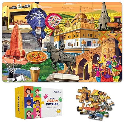The Puzzl Co- Innovative Educational Jigsaw Puzzle for Kids 100 Pcs for Baby Learning Indian Culture