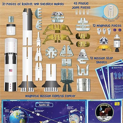 Imagimake Man's Journey to Moon Mission Apollo 11 Rocket & Satellite Model Making Set Puzzle