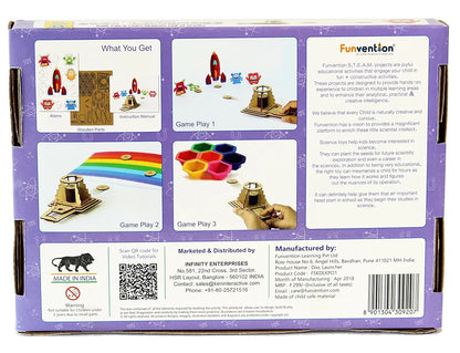 Funvention- for Little Scientist in Every Kid DIY Science Educational Disc Launcher Toy