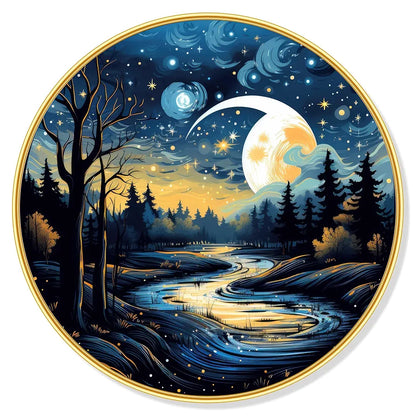 Livin'luxe Paintings Nature Scenery Abstract Modern Art Premium Sparkle Lamination Golden GR-21