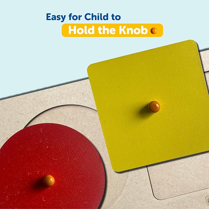 Mini Leaves Montesoori Baby Toys Puzzles Colorful 3 Shape Puzzles Toys for 6-12 Months | 1 2 3 Years Old Toddlers