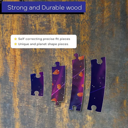 Playhills Kids Solar System Puzzle 108 pcs with Planet-Shaped-Pieces Mega Jigsaw Floor Puzzle 45 x 30 CM for Children | Early Learning Gift for Boys, Girls Age 6+ Years