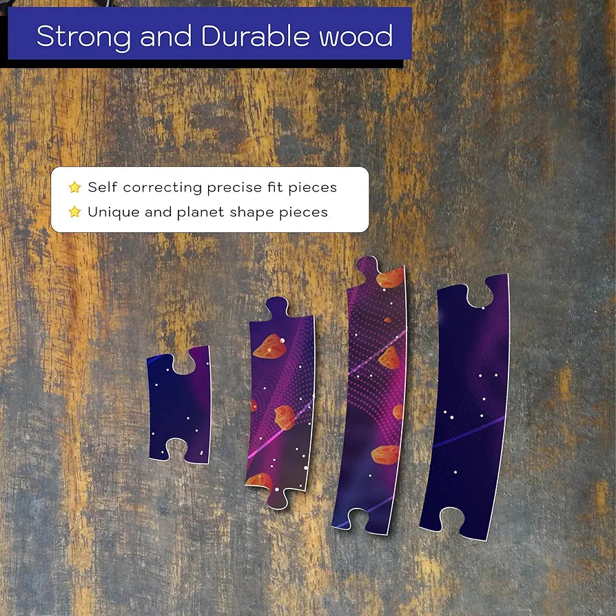 Playhills 2-in-1 Puzzle + Board Game, 108 pcs Solar System Jigsaw Puzzle with Astro Adventure Board Game for Children | Perfect Birthday & Learning Gift for Boys, Girls Age 6+ Years