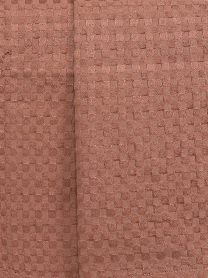 Saral Home Brown 100% Cotton Unique Waffle Design Throw/Sofacover Colour Brown