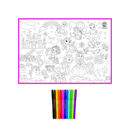 RATNA'S My Colouring MAT for Kids Reusable and Washable. Big MAT for Colouring. MAT Size 