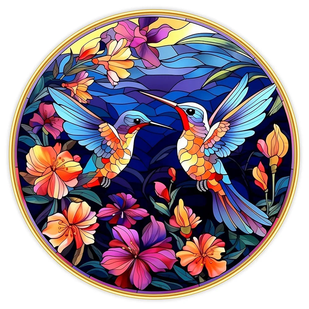 Livin'luxe paintings Loving couple Bird modern art Premium Sparkle lamination Golden GR-26