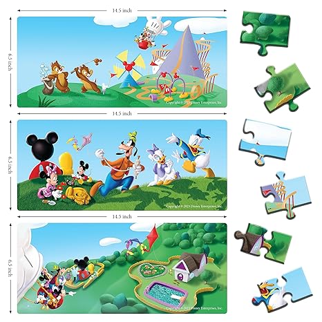 Disney Junior Mickey Book & Puzzles for Kids 4 Years and Above and Away 1 Book & 60 Piece