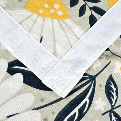 Divine Casa Floret 100% Cotton Single Dohar 120 GSM Soft & Lightweight Throw Blanket Colour Vintage Daisies