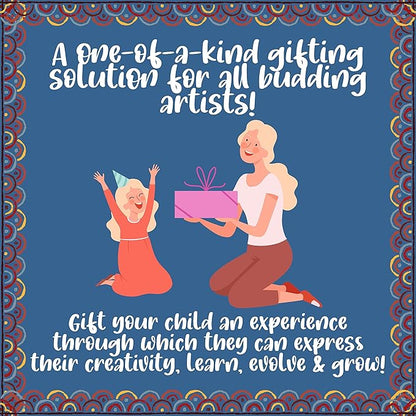 Kalakaram Diy Phad Painting Cutlery Stand Kit, Indian Ethnic Art Form Painting Kit | Activity Kit for Kids | Educational Kit for Kids