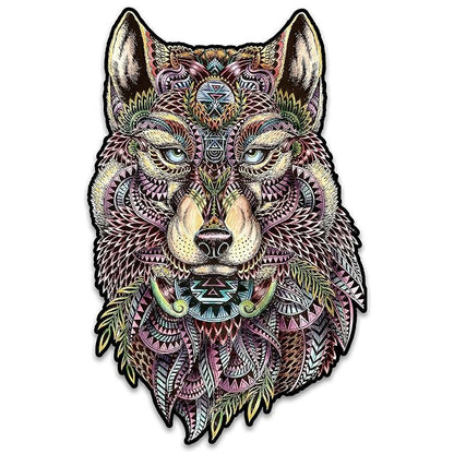91 Knots Wolf 65 Pieces Wooden Jigsaw Puzzle Games Puzzle Games for Kids | Puzzle for 5 Year Old Kids
