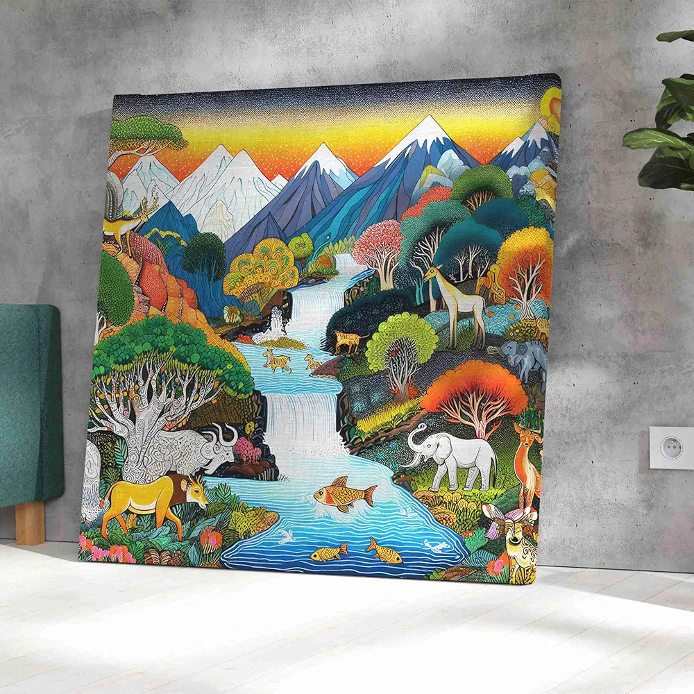 Livin'luxe Paintings Jungle Modern Art Canvas Home Decor Wall Paintings With Frame Painting CR-303