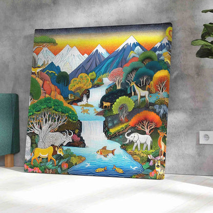 Livin'luxe Paintings Jungle Modern Art Canvas Home Decor Wall Paintings With Frame Painting CR-303