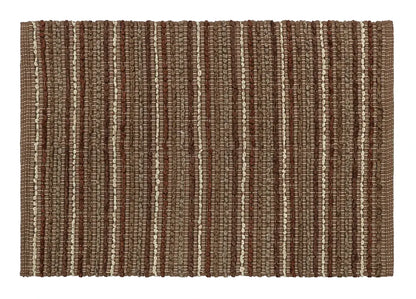 The Home Talk Handmade Stripes Cotton Rug Water Absorbent for Bathroom Entrance Door