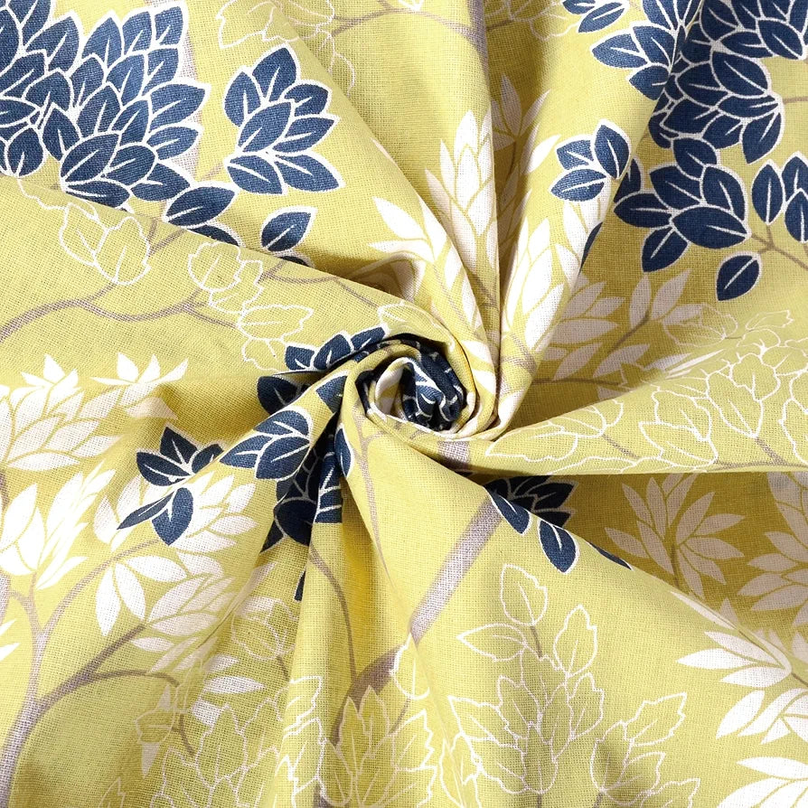 Divine Casa 100% Cotton Bedsheet for Single Bed 144 TC Bedsheet Single Size Bed Cotton with 1 Pillow Cover Colour Sunshine Yellow