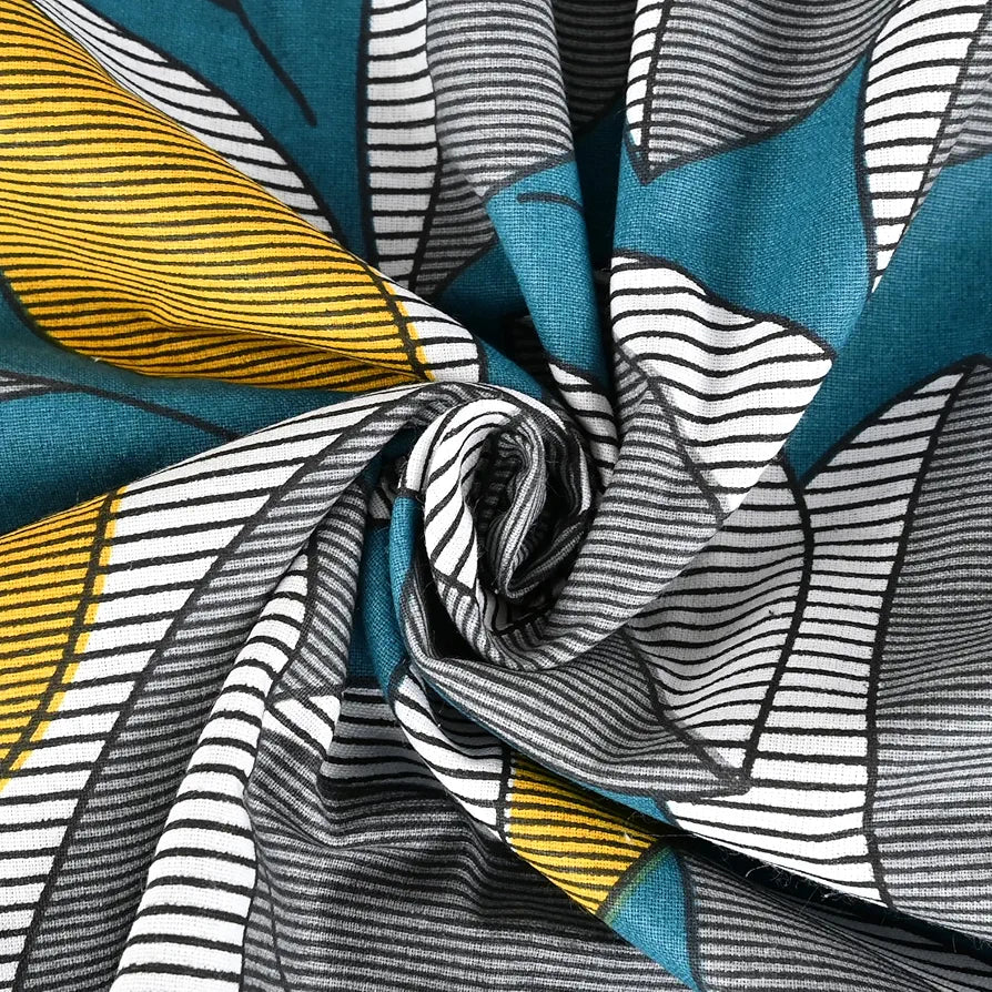 Divine Casa Floret 100% Cotton Single Dohar 120 GSM Soft & Lightweight Throw Blanket Colour Woody Petals