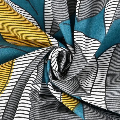 Divine Casa Floret 100% Cotton Single Dohar 120 GSM Soft & Lightweight Throw Blanket Colour Woody Petals