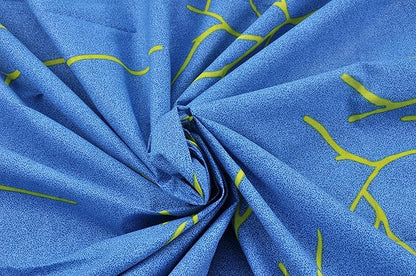 Huesland by Ahmedabad Cotton 144 TC Cotton King Size Bedsheet with 2 Pillow Covers | Blue