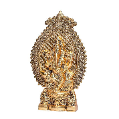 KridayKraft Ganesha Metal Statue Ganpati Murti for Pooja Room & Decor Your Home