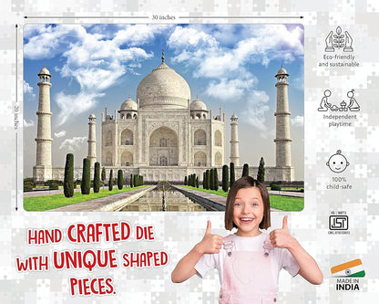 Popcorn Puzzle for kids Taj Mahal 500 Piece Jigsaw puzzles game for 7+ years old childrens and adults | Indoor Brain Booster games and gifts for boy and girl