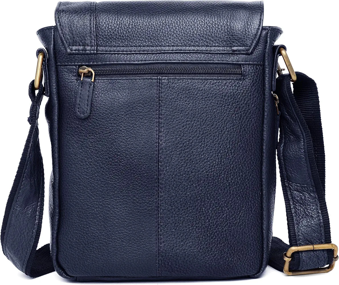 WildHorn Leather 8.5 inch Sling Messenger Bag for Men I Multipurpose Crossbody Bag I Travel Bag with Adjustable Strap I DIMENSION: L- 8.5inch H- 10.5inch W- 3inch