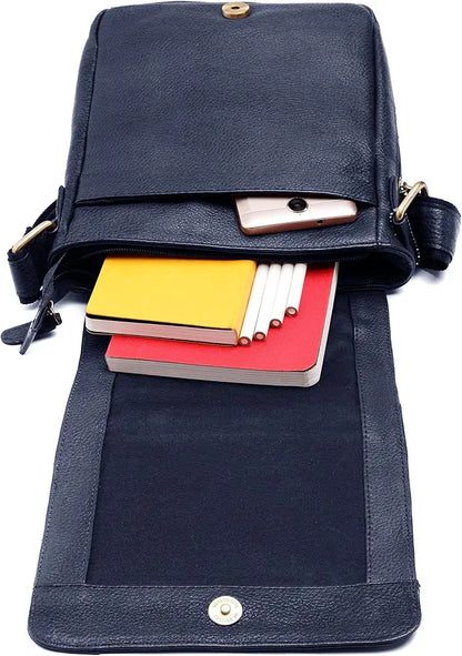 WildHorn Leather 8.5 inch Sling Messenger Bag for Men I Multipurpose Crossbody Bag I Travel Bag with Adjustable Strap I DIMENSION: L- 8.5inch H- 10.5inch W- 3inch
